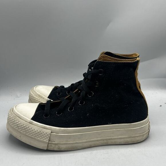 Converse Women Chuck Taylor by You Size 6.5 Platform Black/Brown Sneaker 171209C - Picture 4 of 11